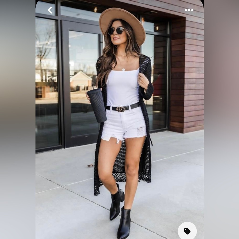 Pink lily Starting Over Black Cardigan